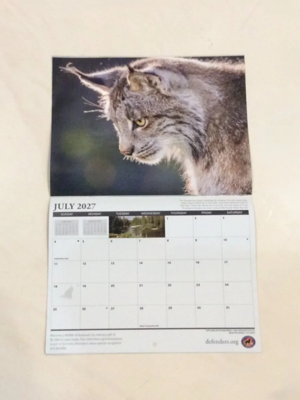 Defenders of Wildlife 2026-2027 Eighteen-Month Calendar